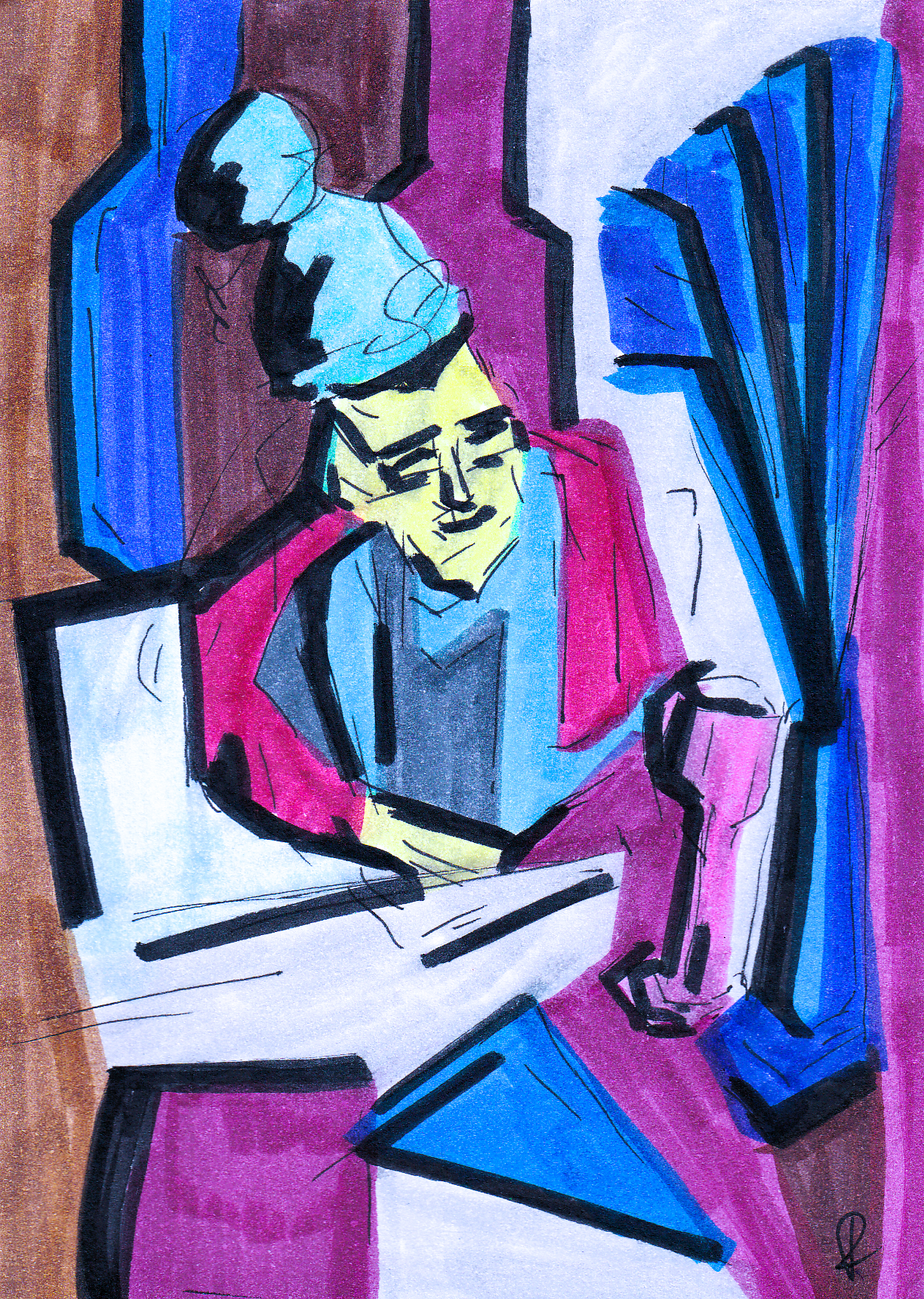 DADA READER WITH ELECTRIC HAT
