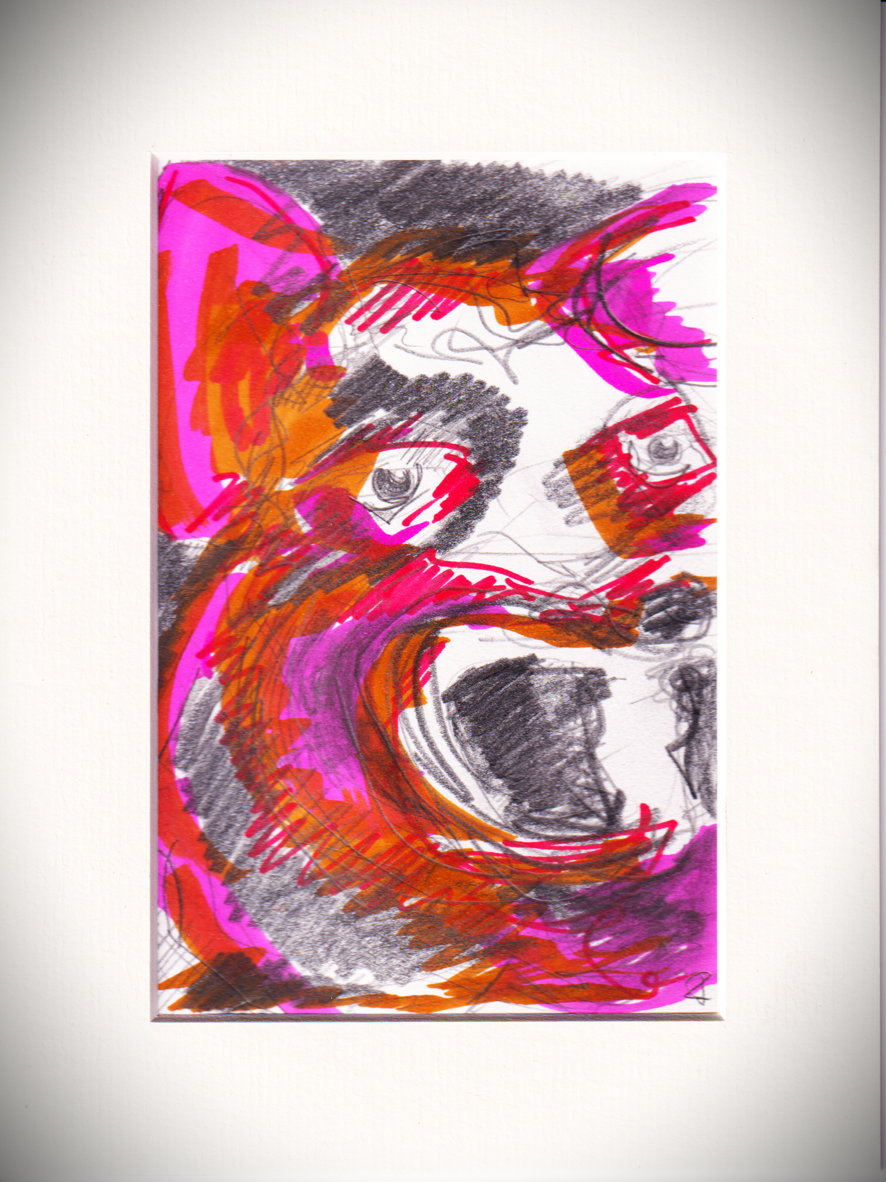 Magenta Growl Fugue (Dada Pig No. 9)